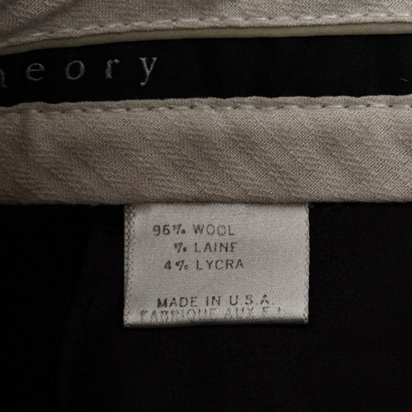 Theory Wool Dress Pants Black - Picture 2 of 3